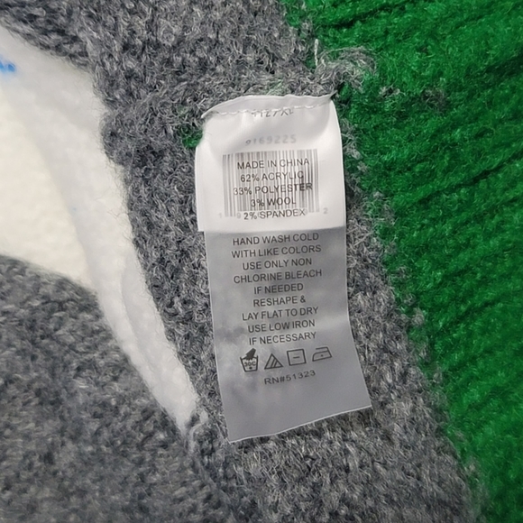 Vince Camuto Gray Colorblock Turtleneck Swe - Picture 4 of 4